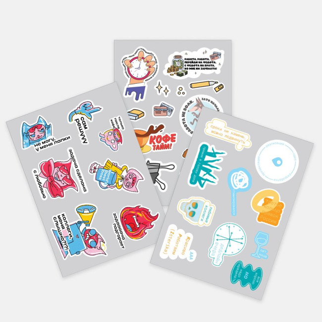 Наклейки UV-DTF Sticker Pack на заказ, M Наклейки UV-DTF Sticker Pack на заказ, M