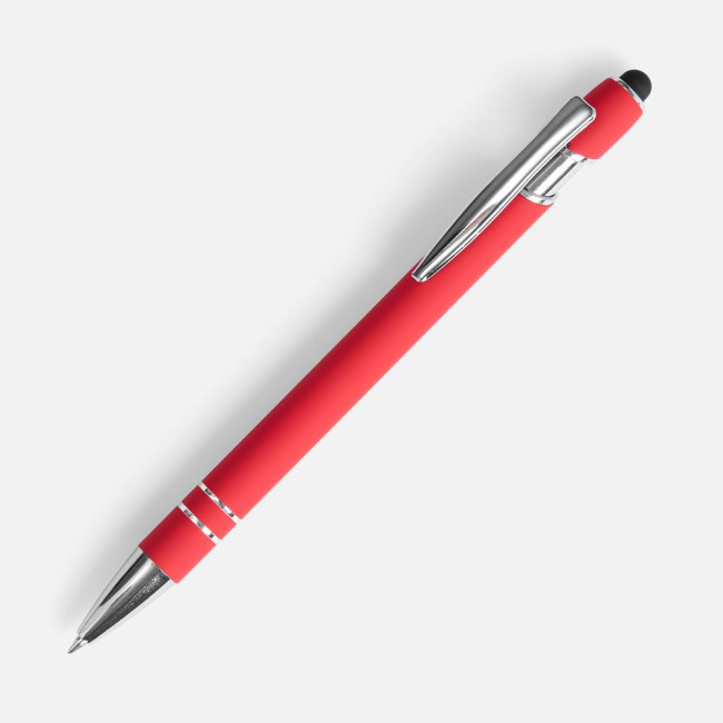 Ручка шариковая Pointer Soft Touch со стилусом, красная Ручка шариковая Pointer Soft Touch со стилусом, красная
